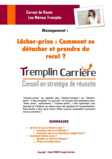 Lâcher prise boutique tremplin carrière