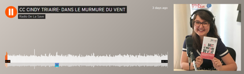 Interview Radio de la Save - Cindy TRIAIRE - Roman Dans le Murmure du Vent